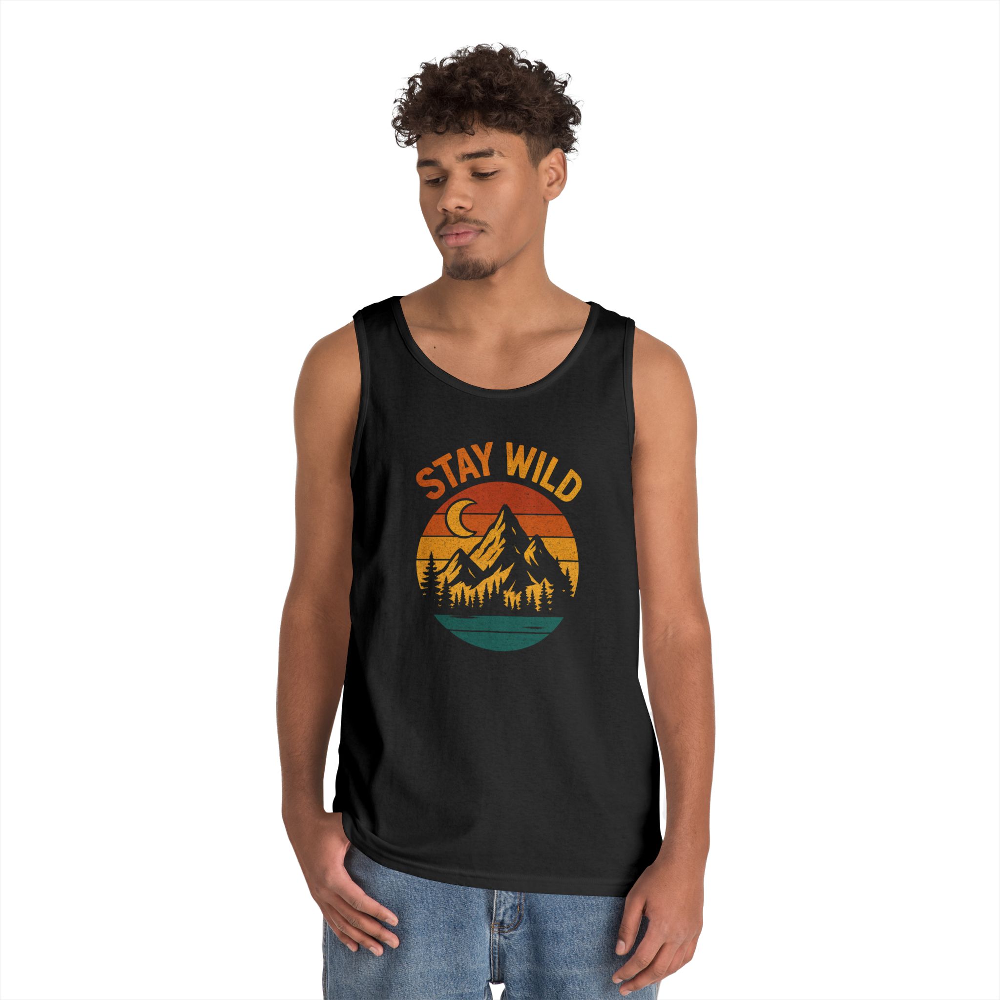 Stay Wild Mountain Graphic Tank Top — Retro Outdoor Adventure Tee - Image 8