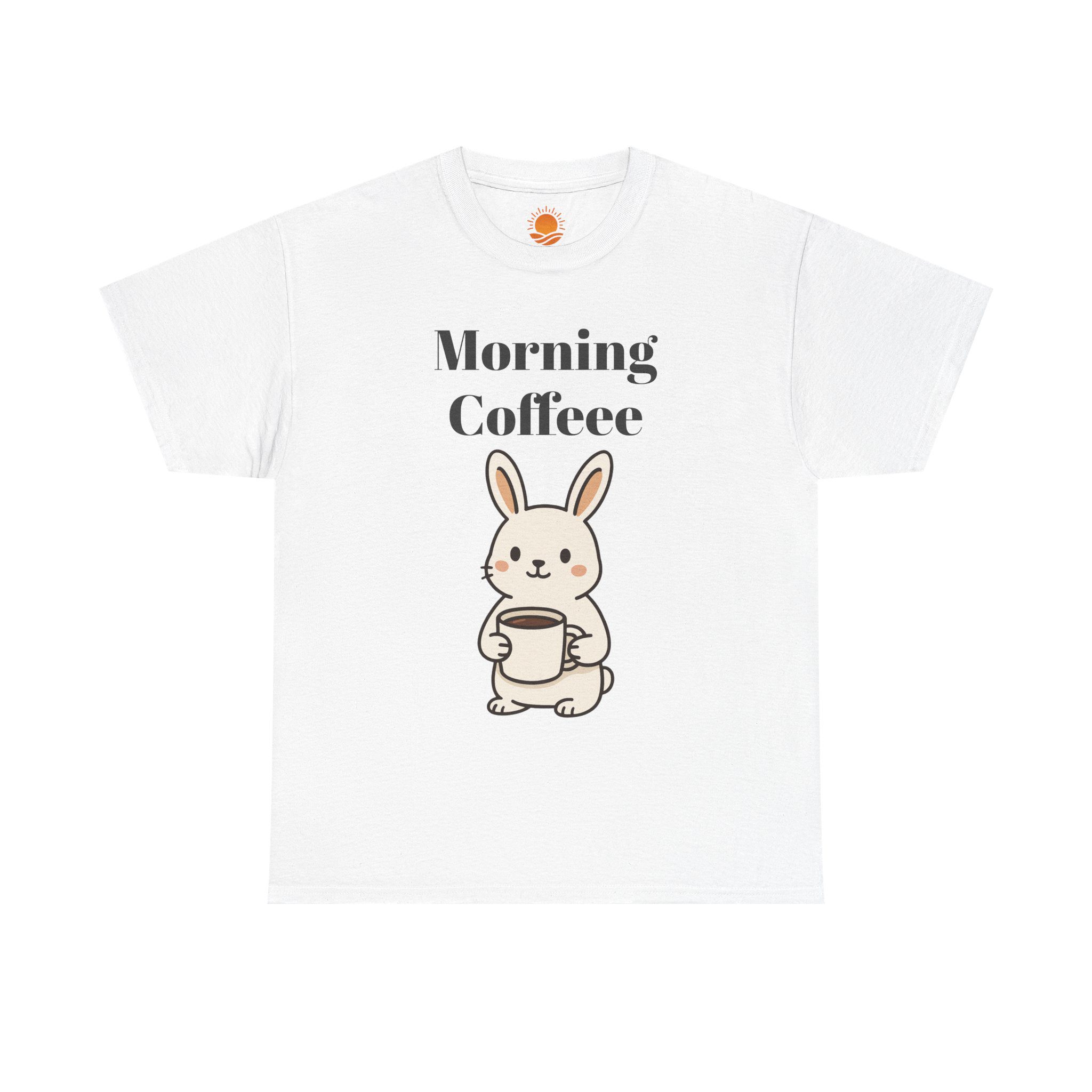 Morning Coffee Bunny T‑Shirt — Cute Rabbit Holding Coffee Graphic Tee - Image 5