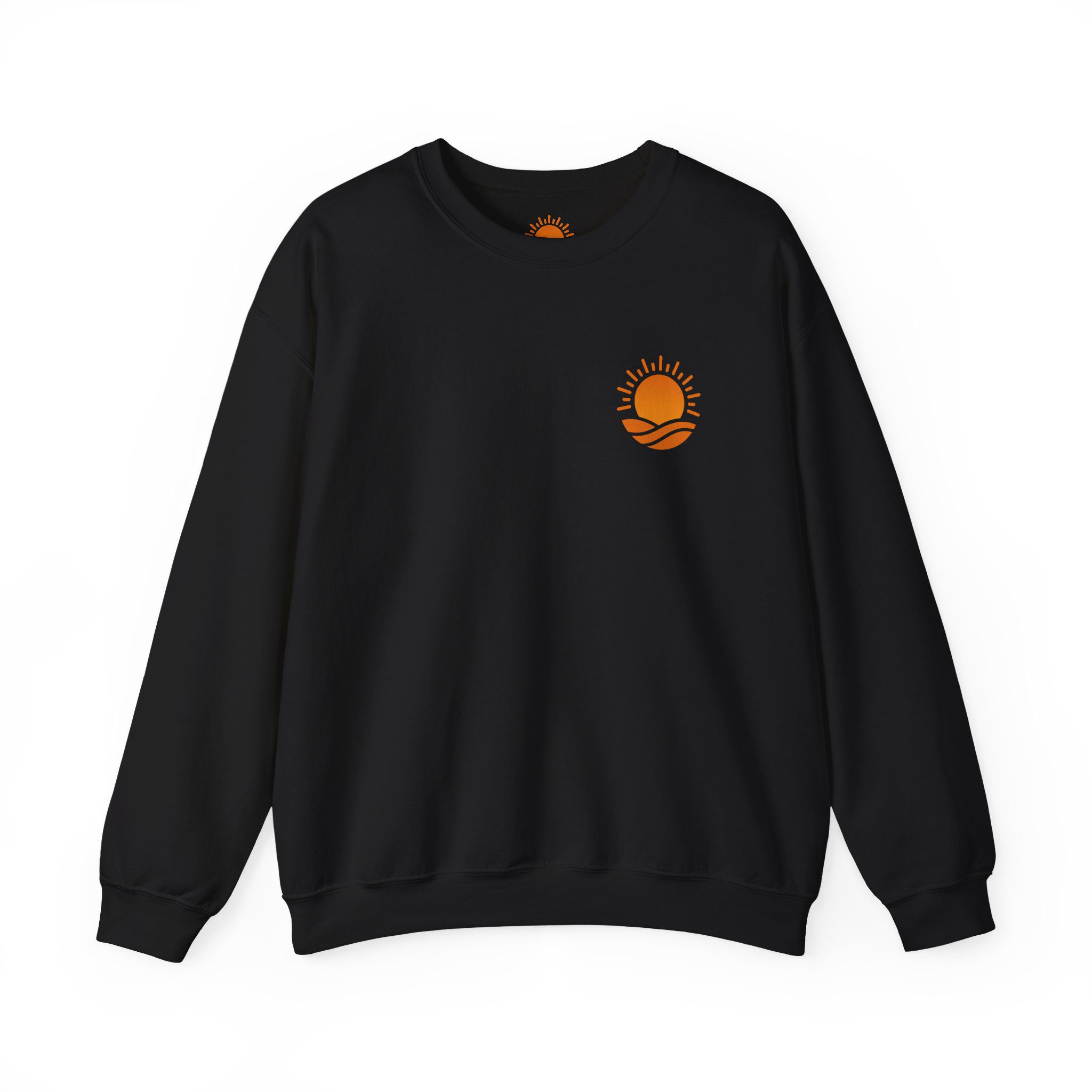 Solaris Crewneck Sweatshirt — Small Orange Solaris Logo - Image 9