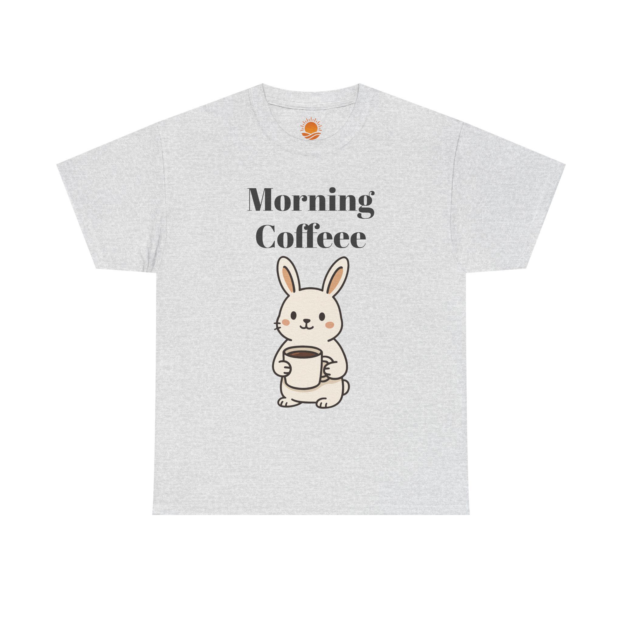 Morning Coffee Bunny T‑Shirt — Cute Rabbit Holding Coffee Graphic Tee