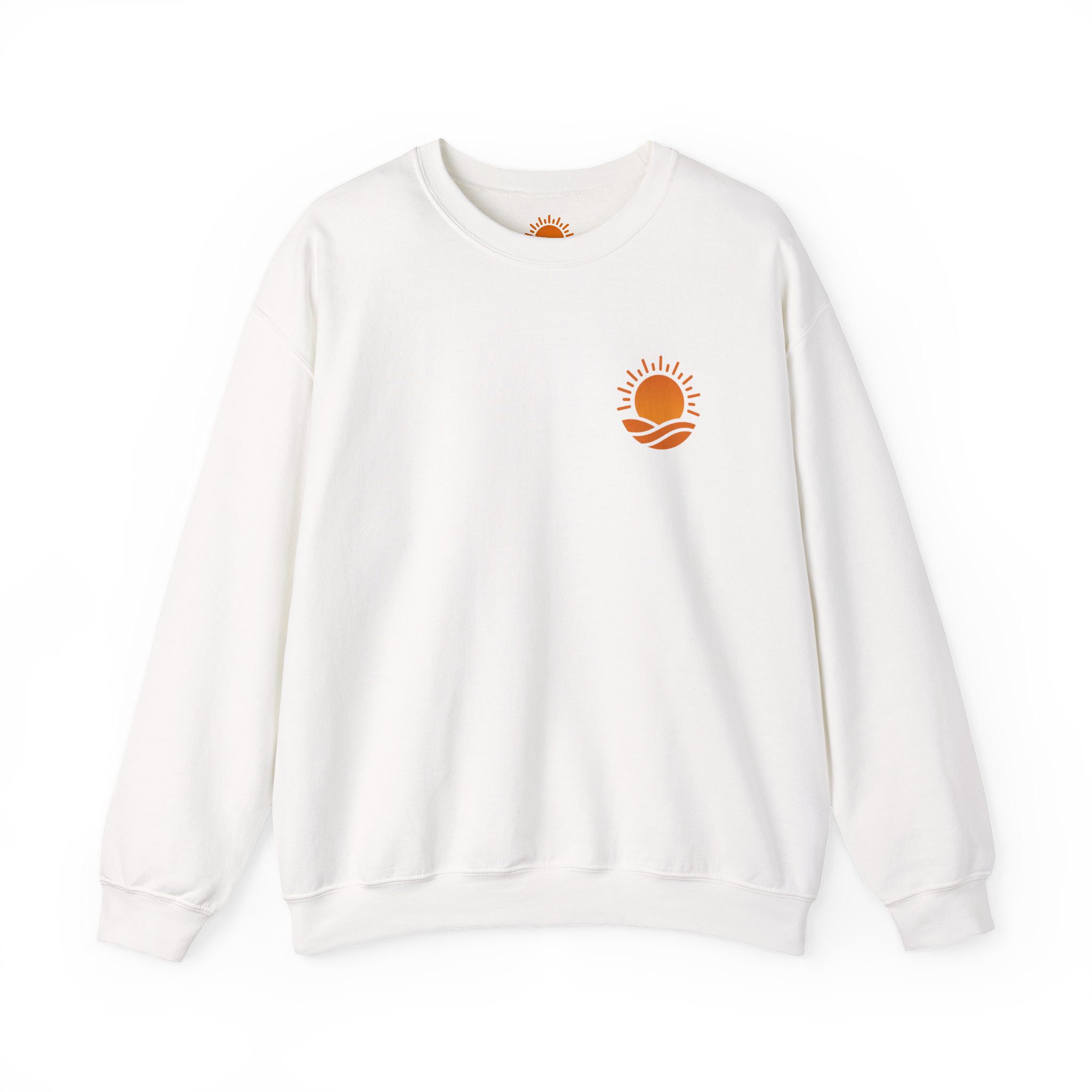 Solaris Crewneck Sweatshirt — Small Orange Solaris Logo