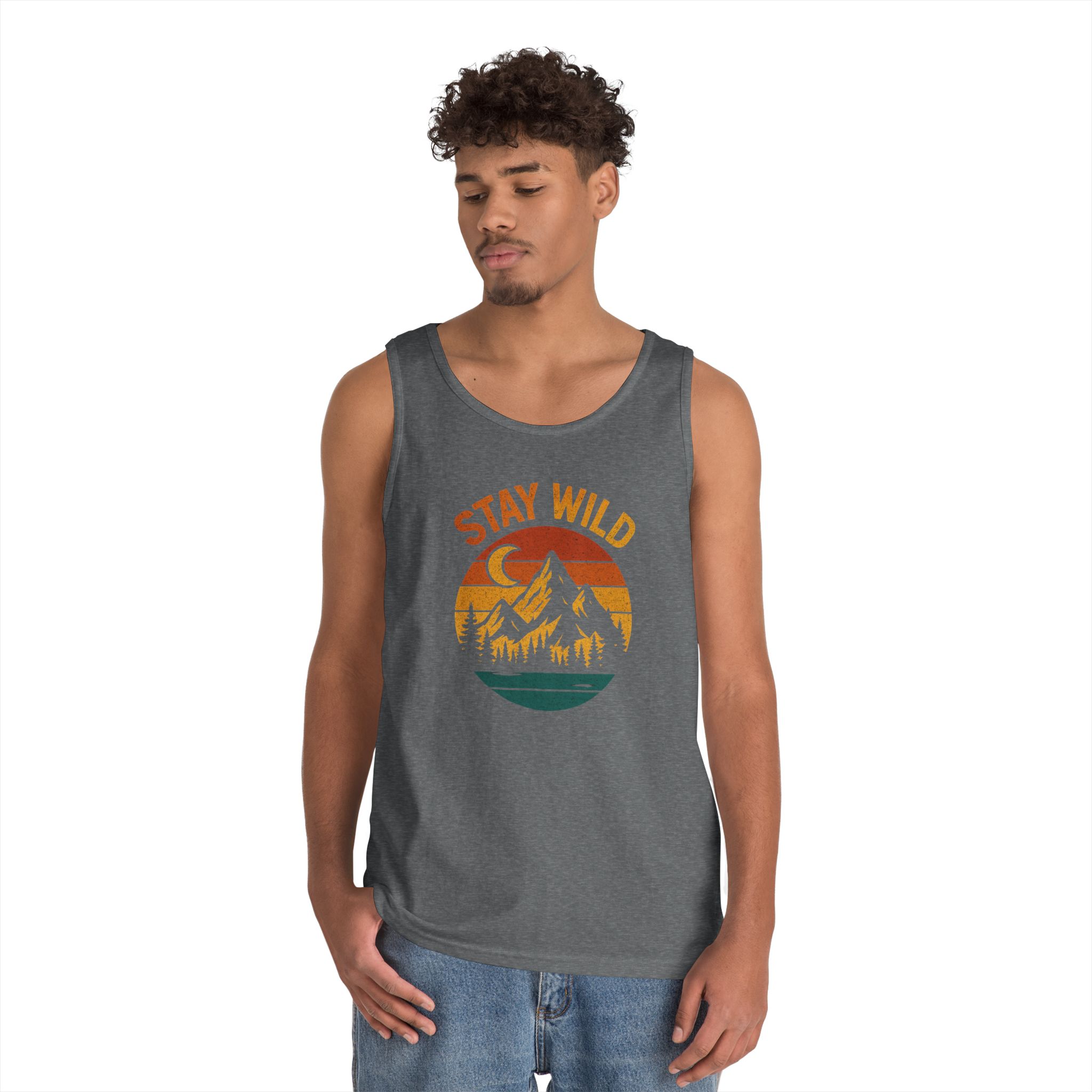 Stay Wild Mountain Graphic Tank Top — Retro Outdoor Adventure Tee - Image 12