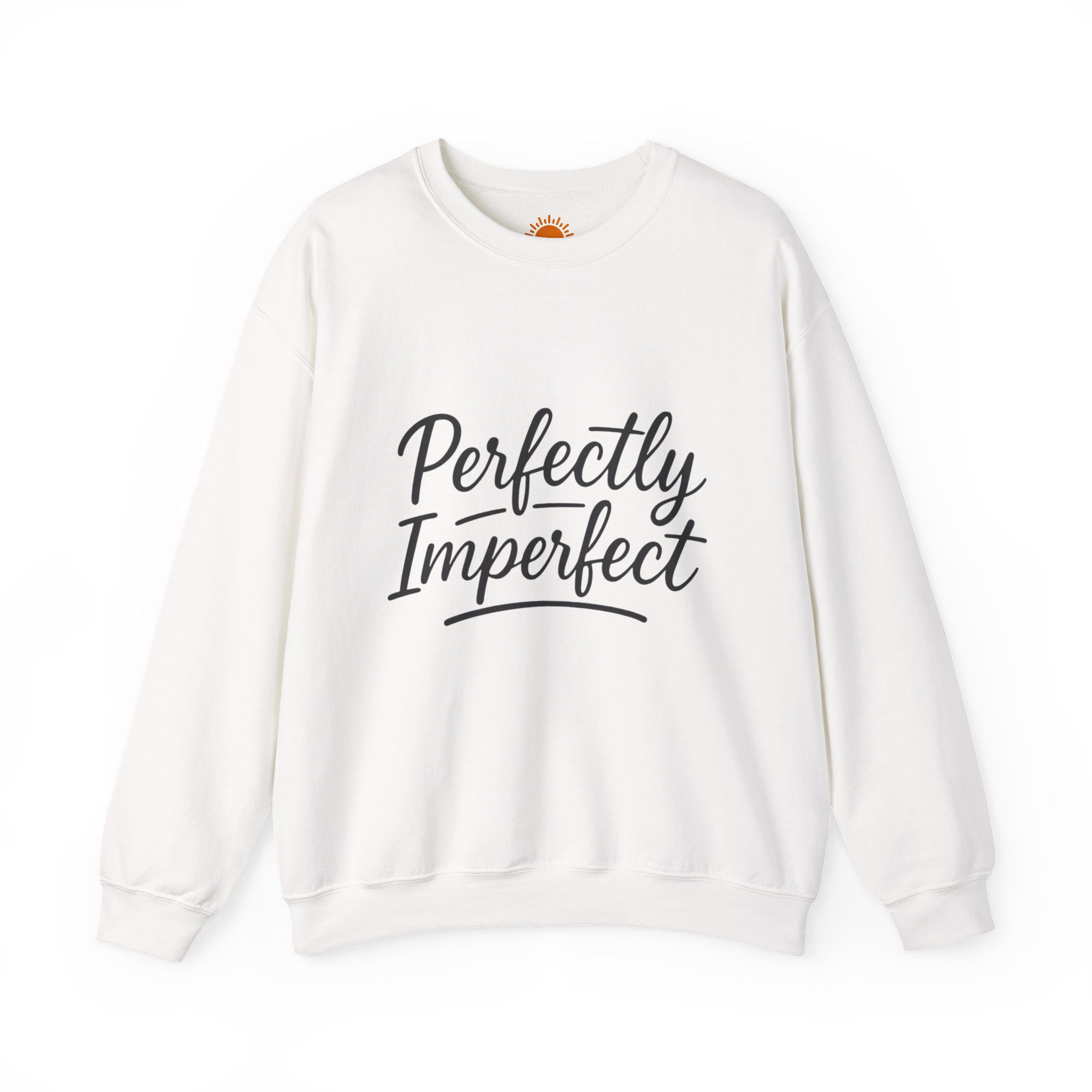 Perfectly Imperfect Crewneck Sweatshirt — Comforting Self-Love Graphic Pullover - Image 5