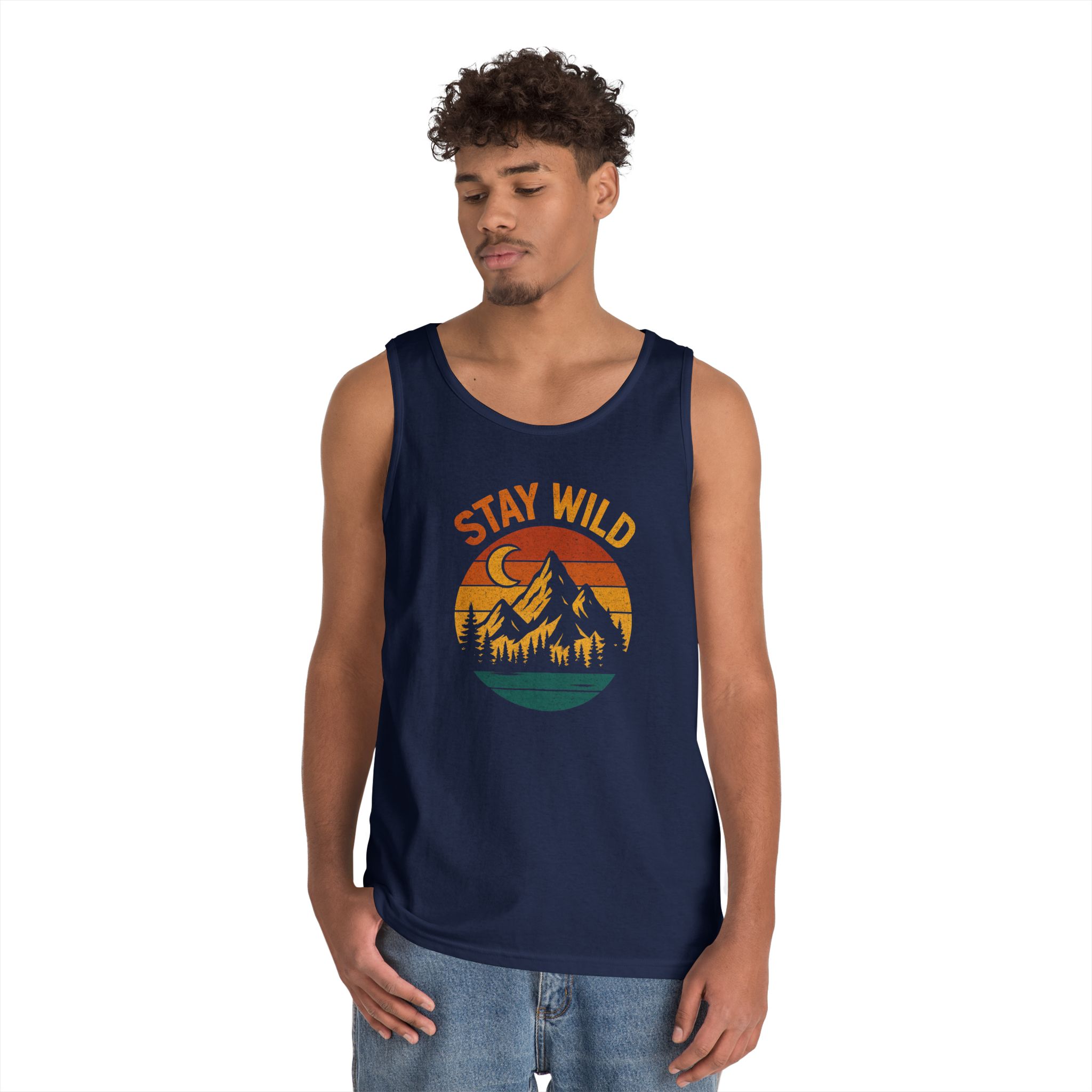 Stay Wild Mountain Graphic Tank Top — Retro Outdoor Adventure Tee - Image 16