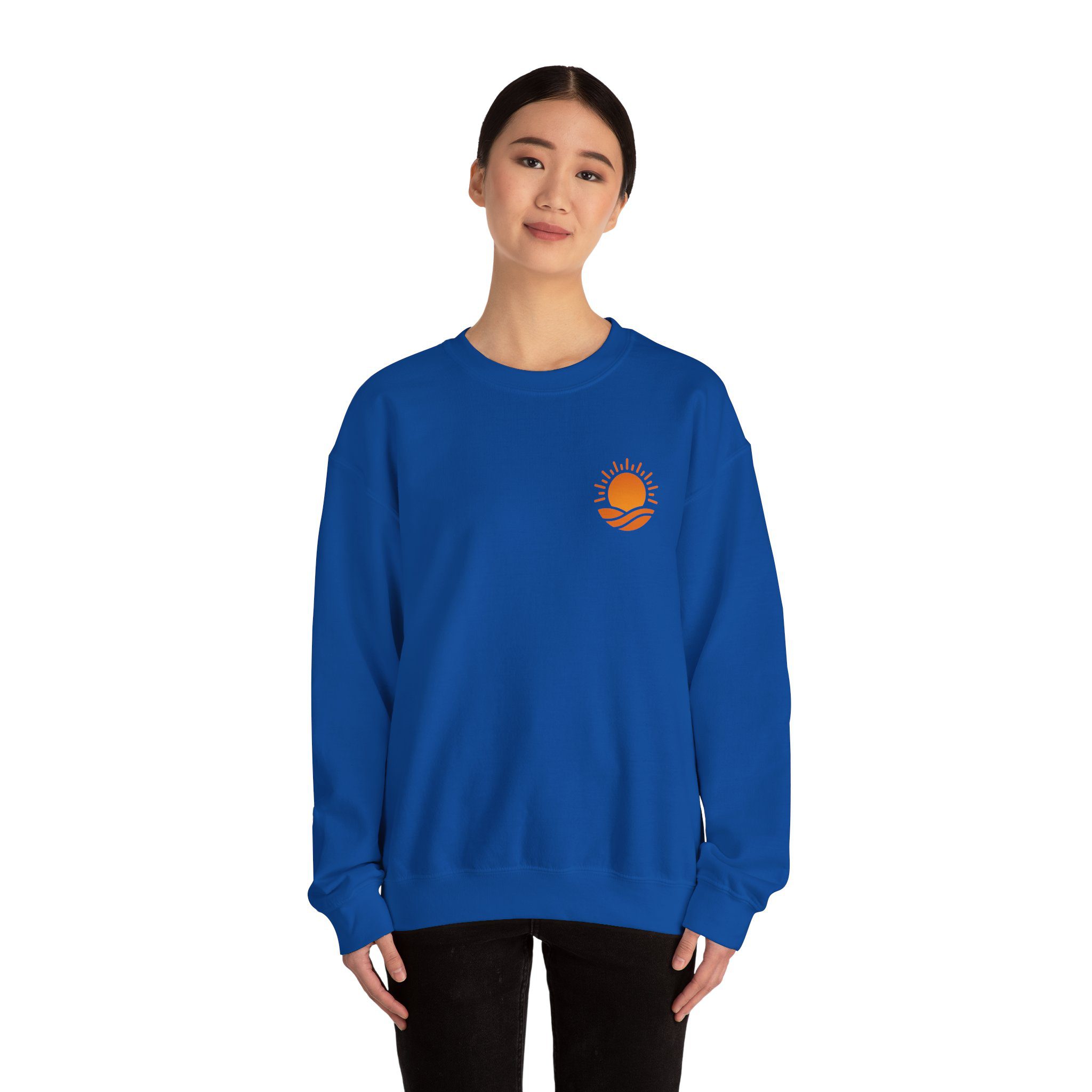 Solaris Crewneck Sweatshirt — Small Orange Solaris Logo - Image 28