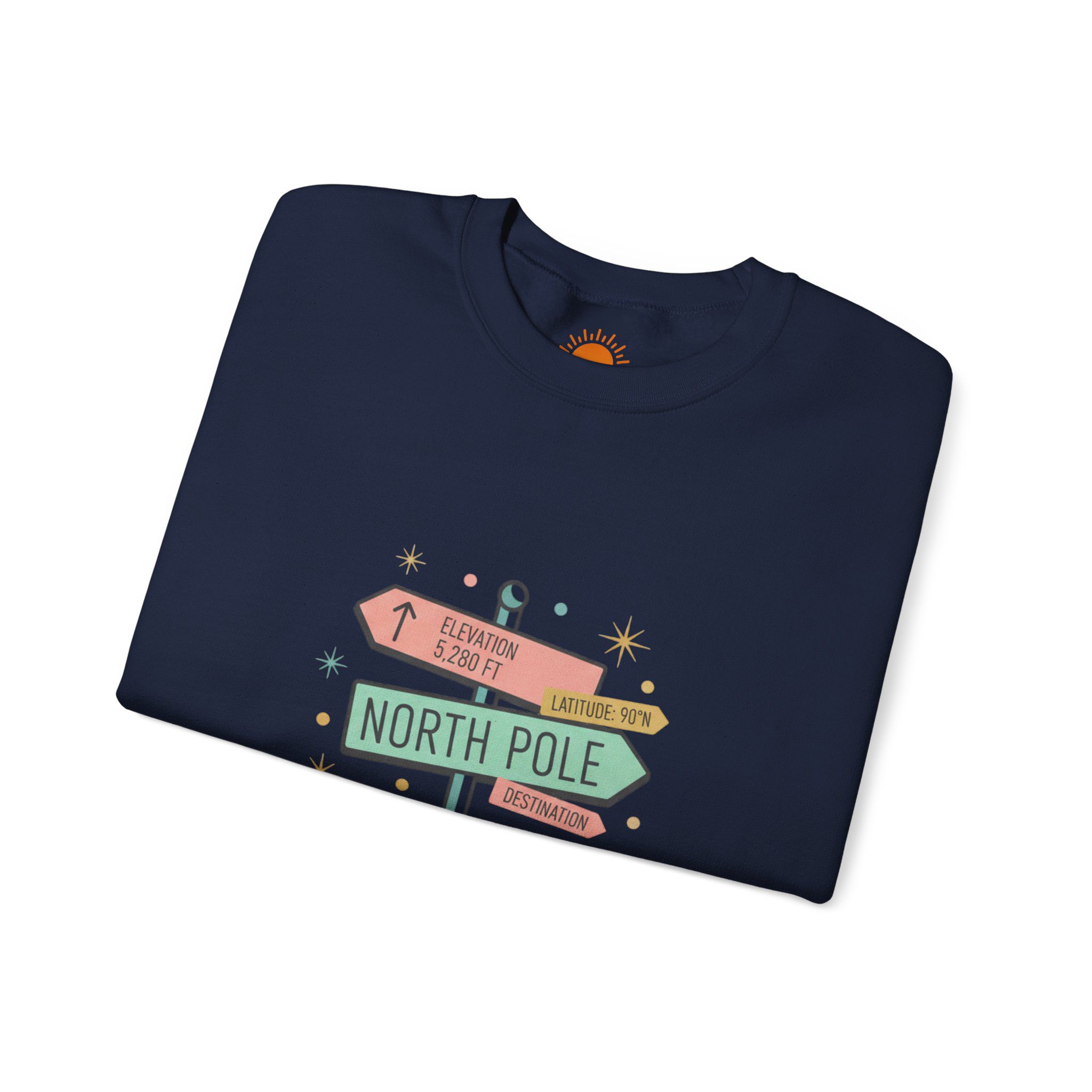 North Pole Sign Sweatshirt | mid century Christmas, retro holiday sign - Image 19