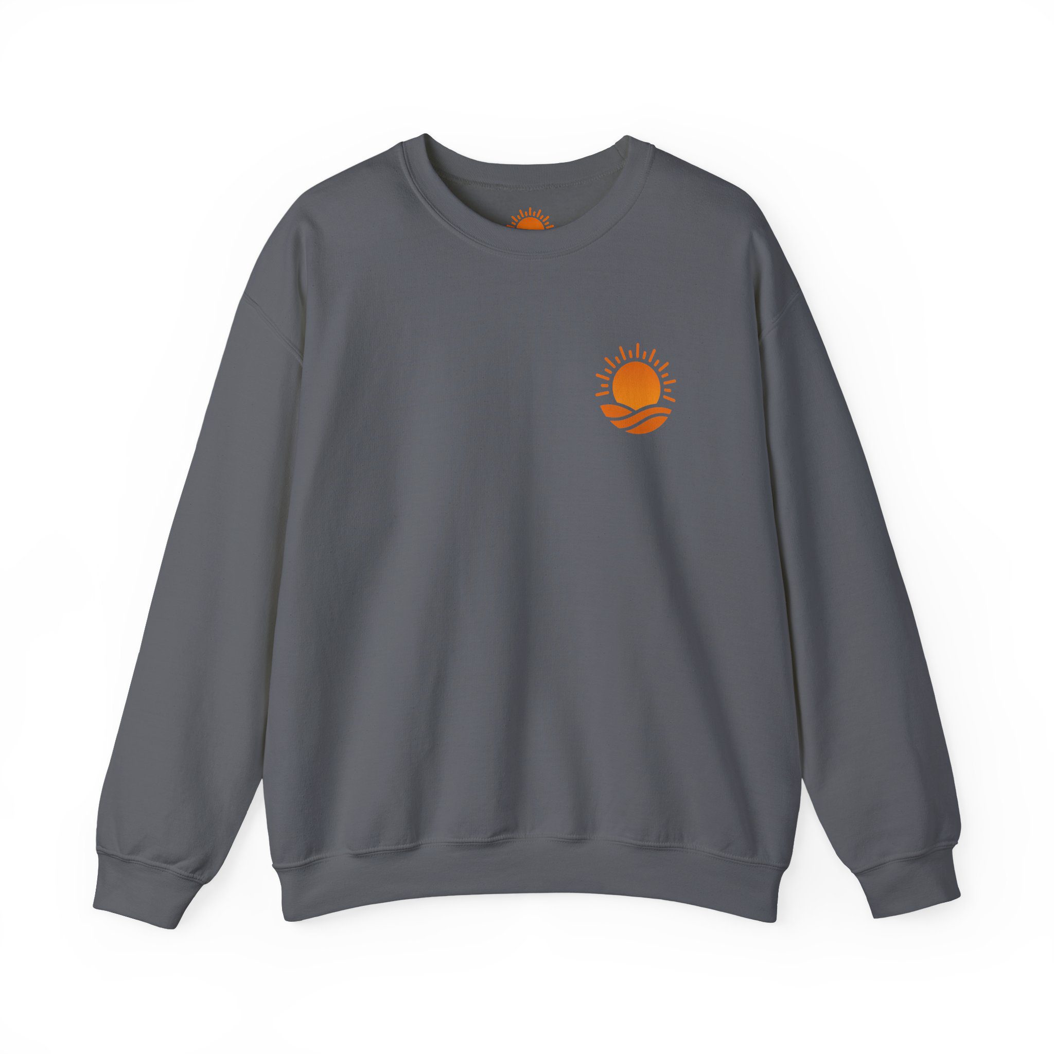 Solaris Crewneck Sweatshirt — Small Orange Solaris Logo - Image 21