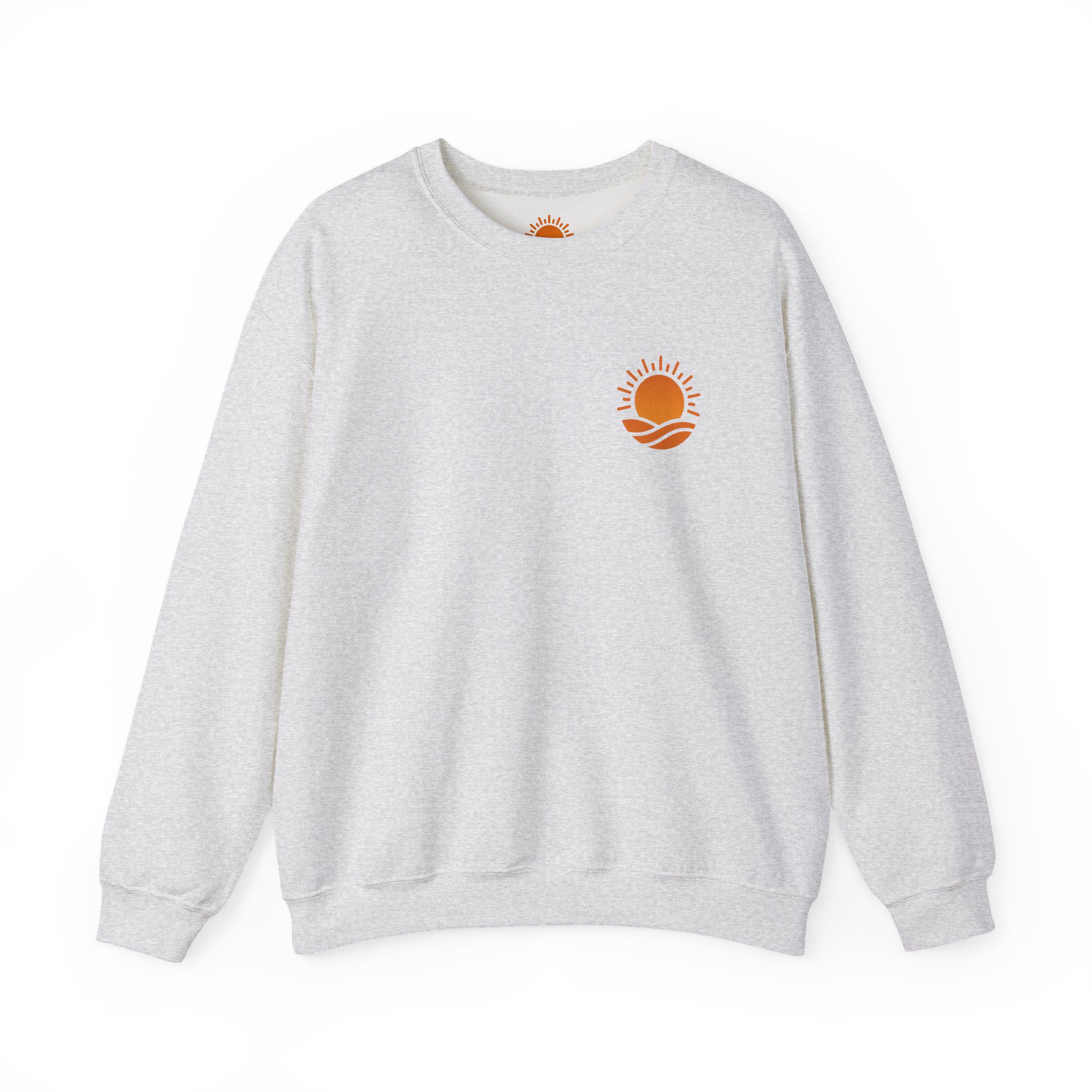 Solaris Crewneck Sweatshirt — Small Orange Solaris Logo - Image 5