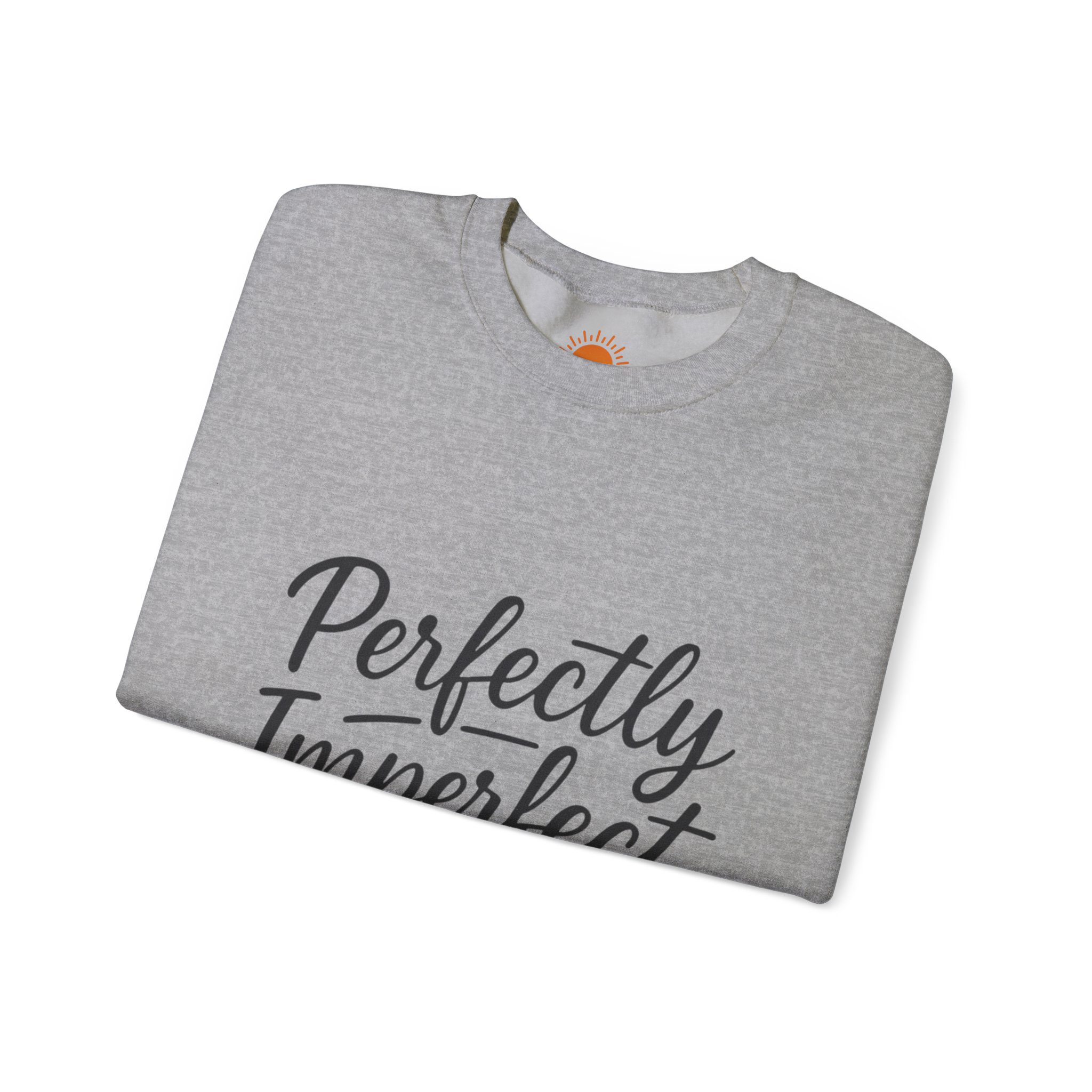 Perfectly Imperfect Crewneck Sweatshirt — Comforting Self-Love Graphic Pullover - Image 19