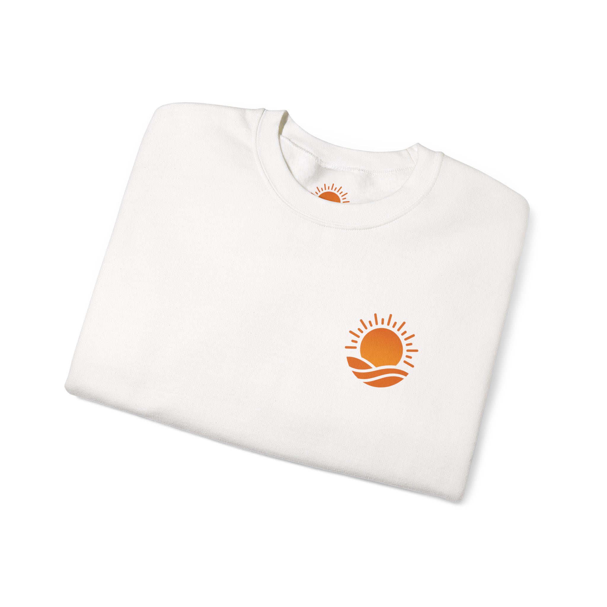 Solaris Crewneck Sweatshirt — Small Orange Solaris Logo - Image 3