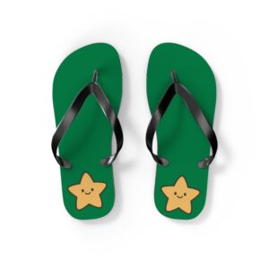 Green Star Flip Flops — Cute Kawaii Beach Sandals