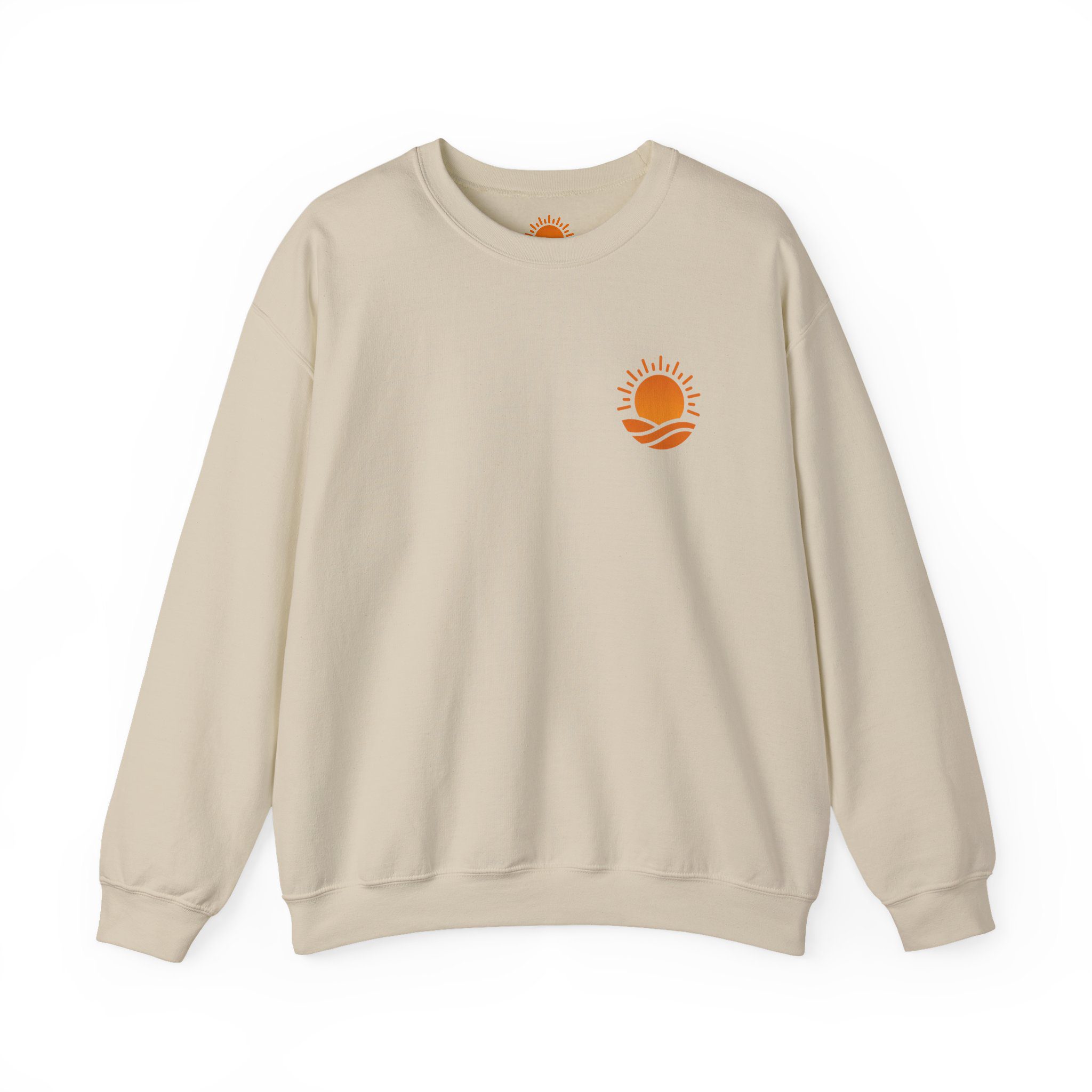 Solaris Crewneck Sweatshirt — Small Orange Solaris Logo - Image 13