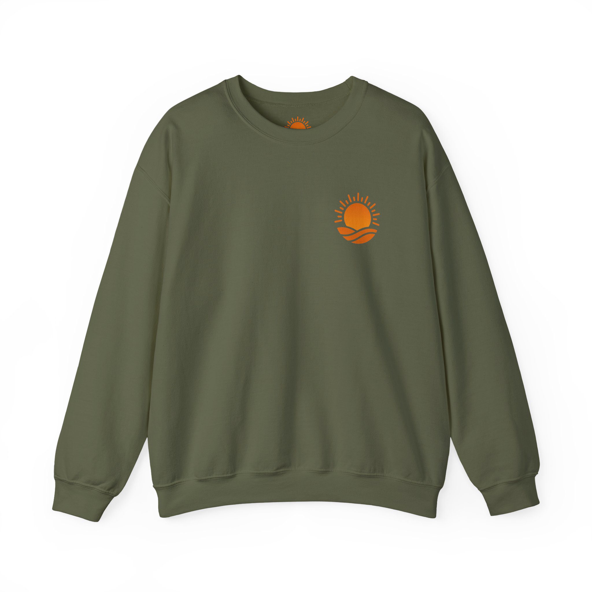 Solaris Crewneck Sweatshirt — Small Orange Solaris Logo - Image 17