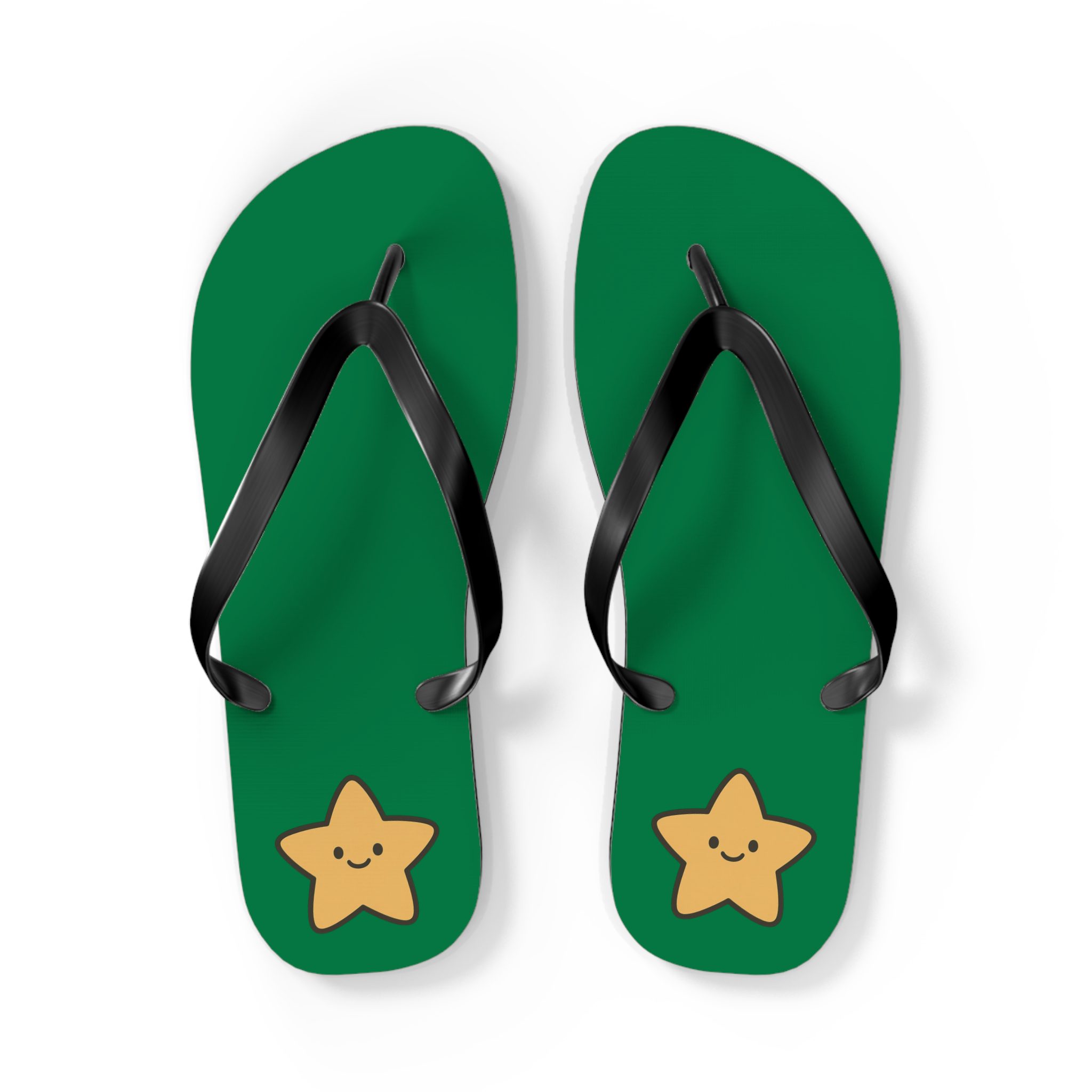 Green Star Flip Flops — Cute Kawaii Beach Sandals - Image 9