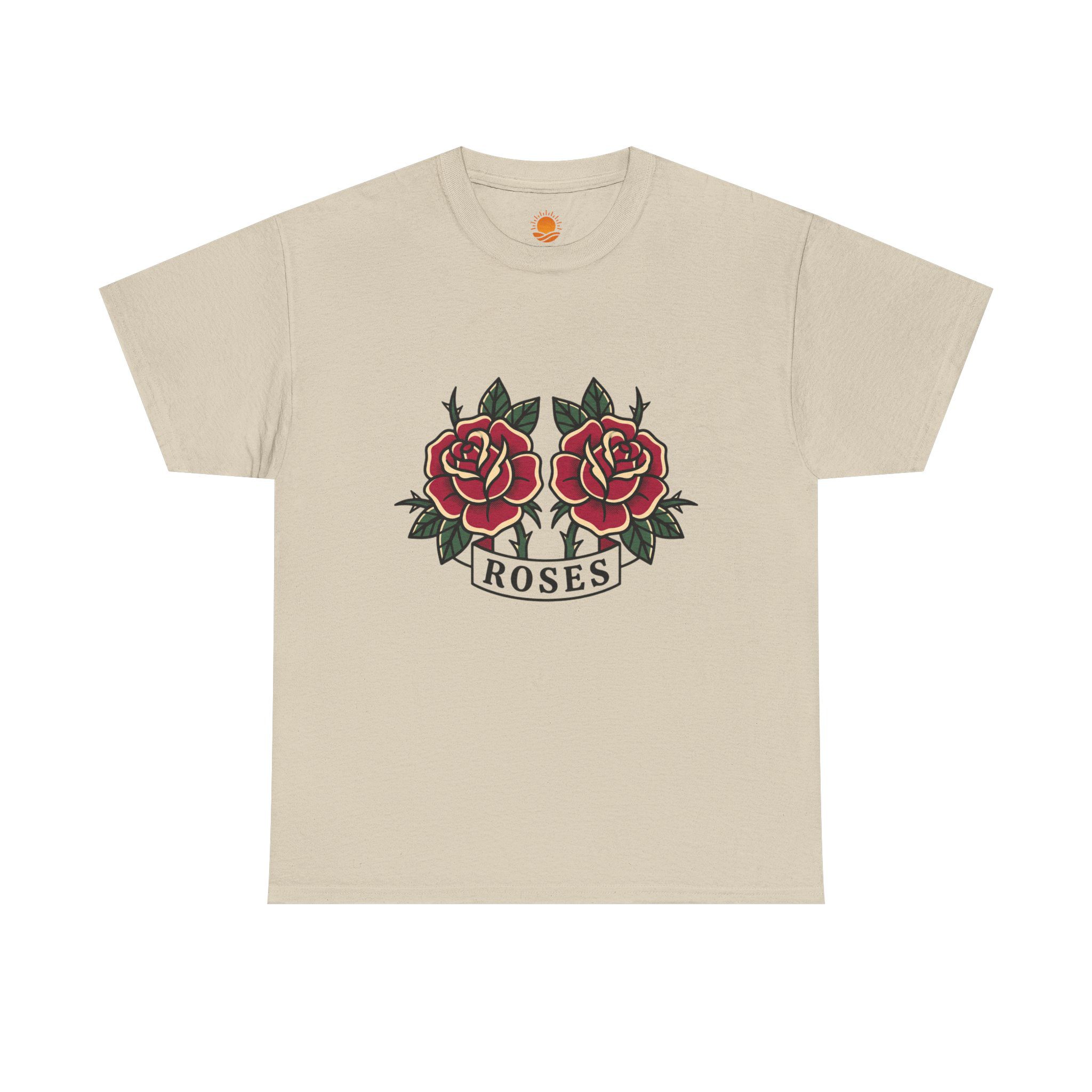 Roses Graphic Tee — Vintage Red Rose Tattoo Shirt - Image 4