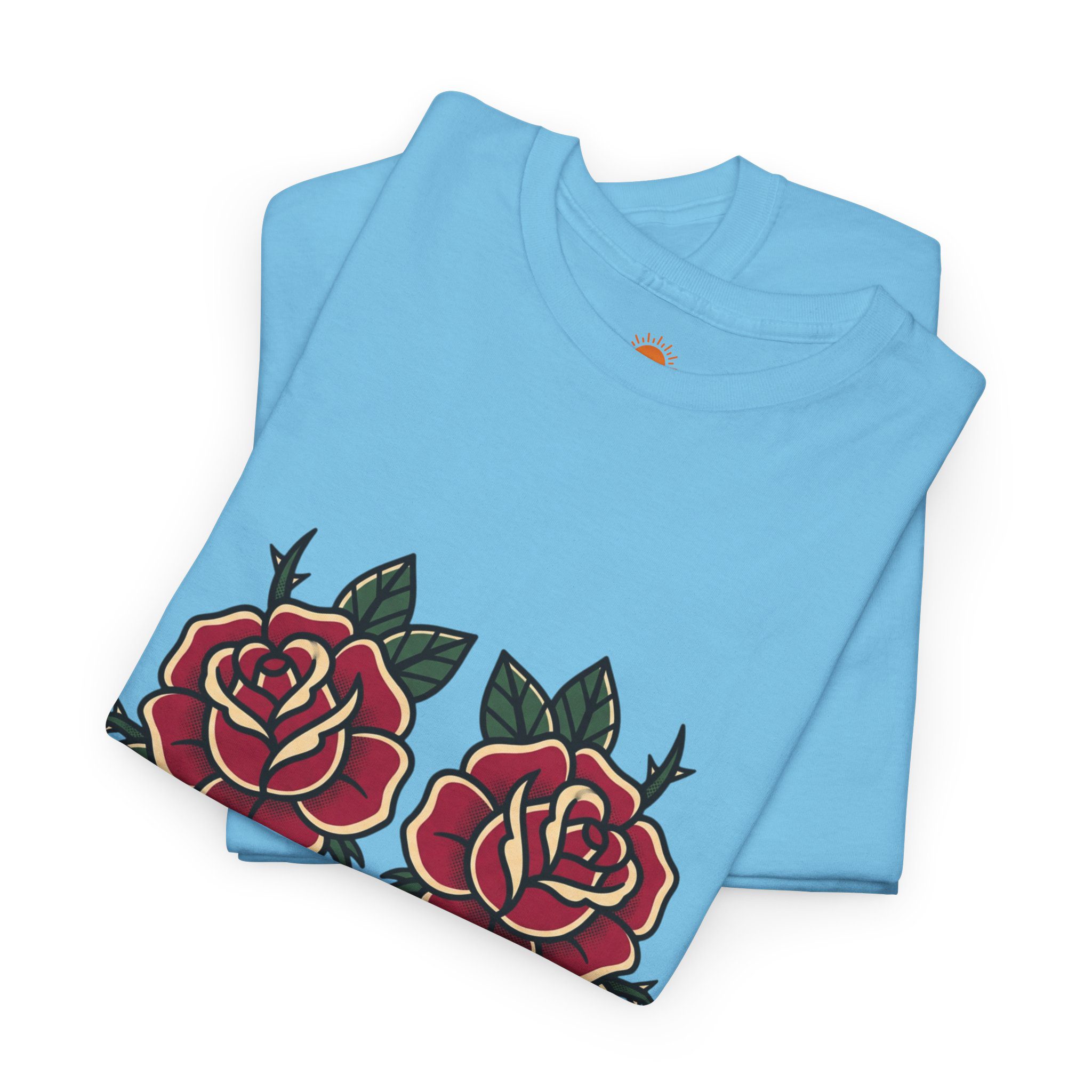Roses Graphic Tee — Vintage Red Rose Tattoo Shirt - Image 17